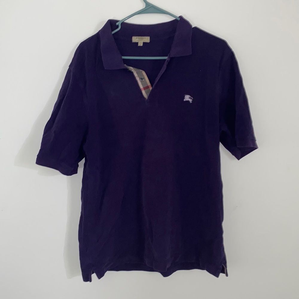 Purple Burberry polo shirt